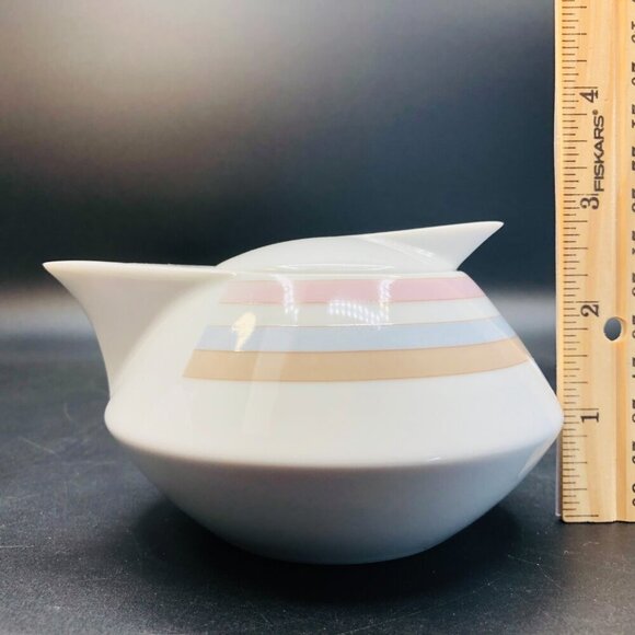 Vintage Ranmaru Tempo PEONY Creamer Sugar Set - Japan - Mid Century - RARE - Picture 10 of 10